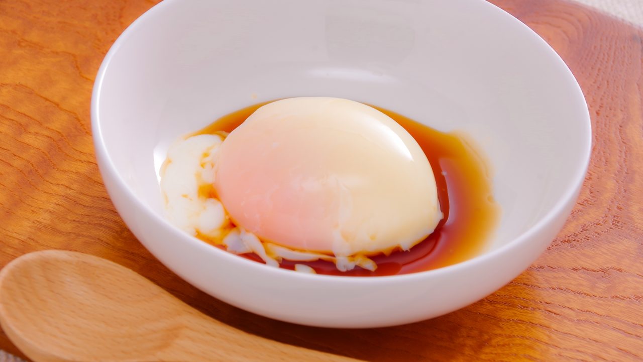 鍋で作った温泉卵