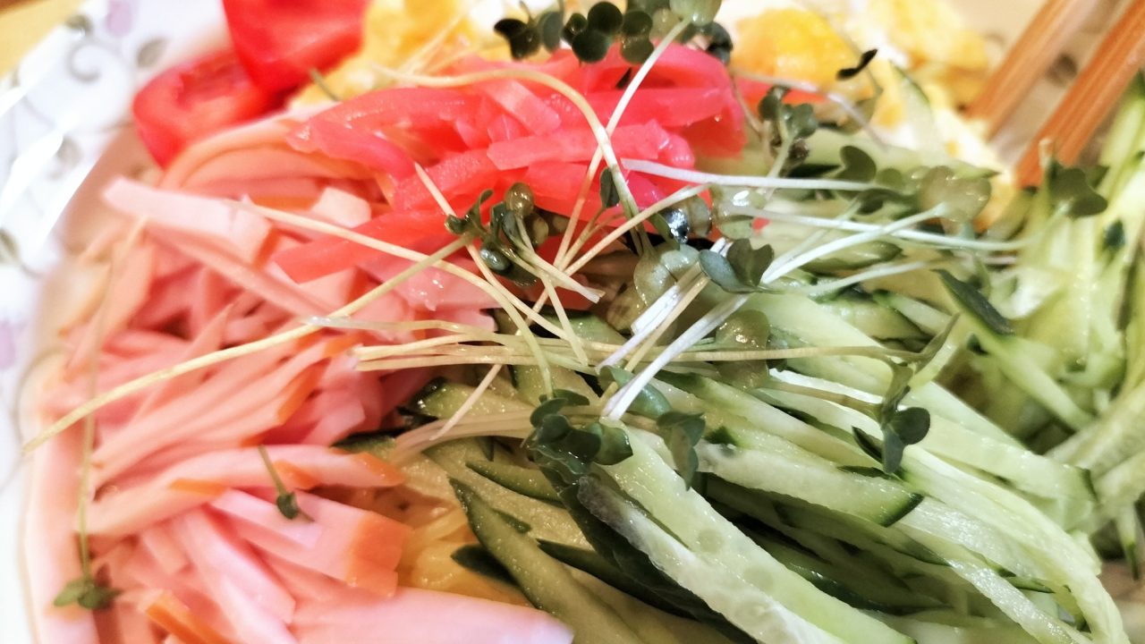 完成した冷やし中華