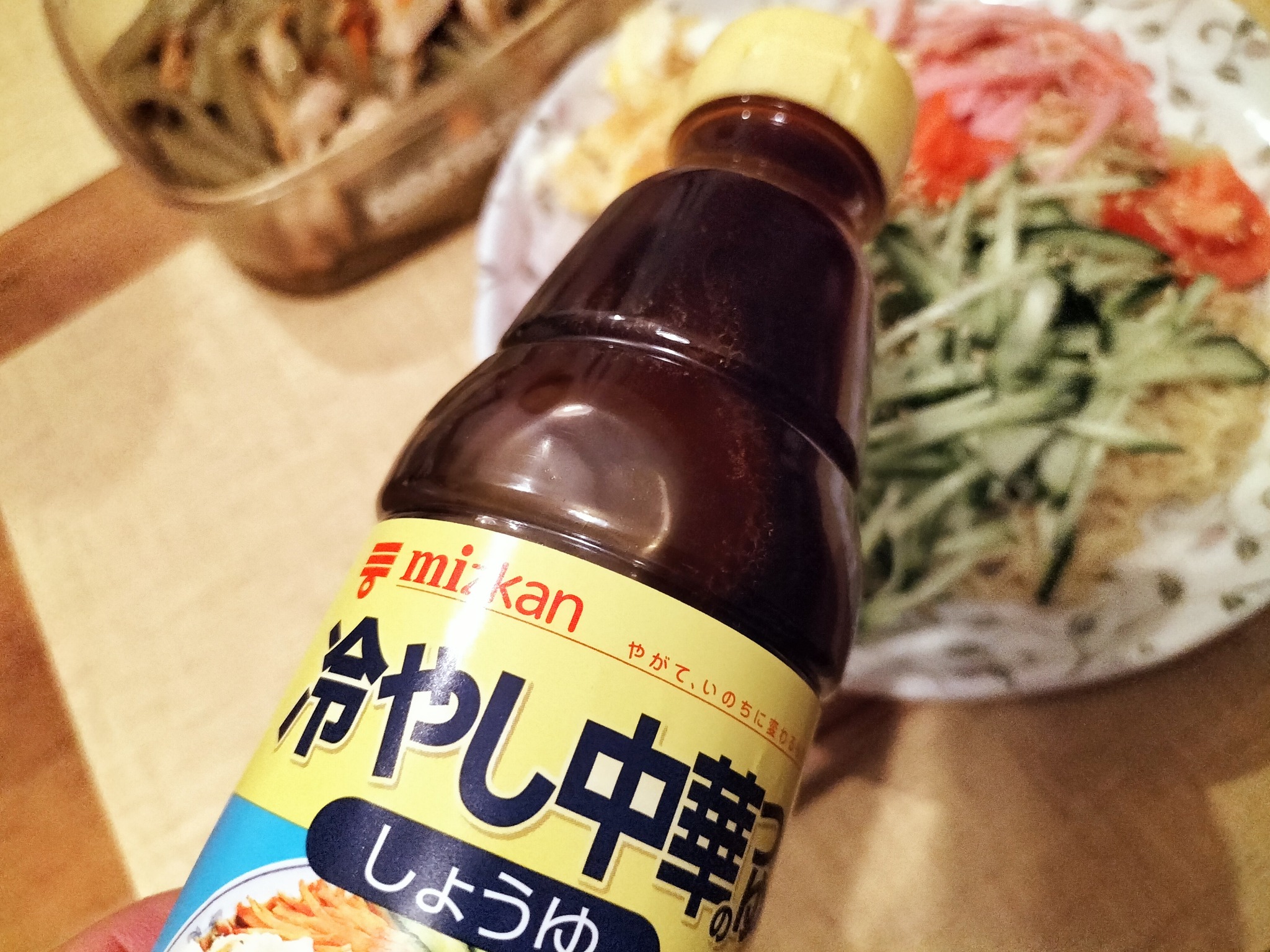 ミツカン冷やし中華のつゆをかけた冷し中華