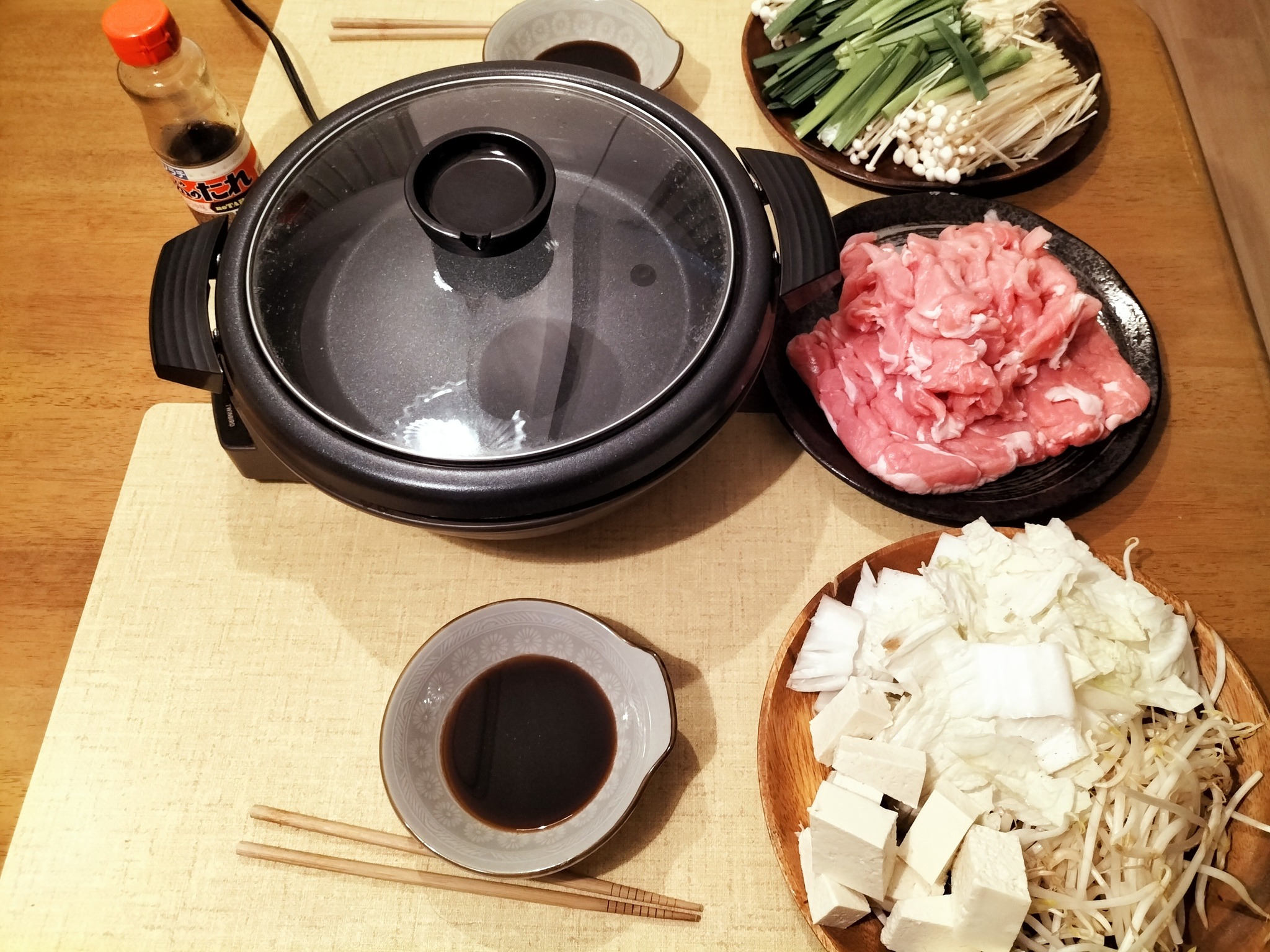 我が家のおう しゃぶしゃぶの献立