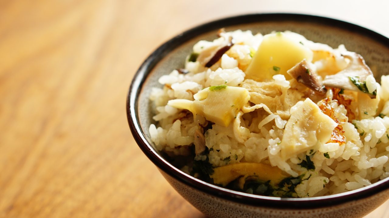 たけのこの水煮で作る炊き込みご飯