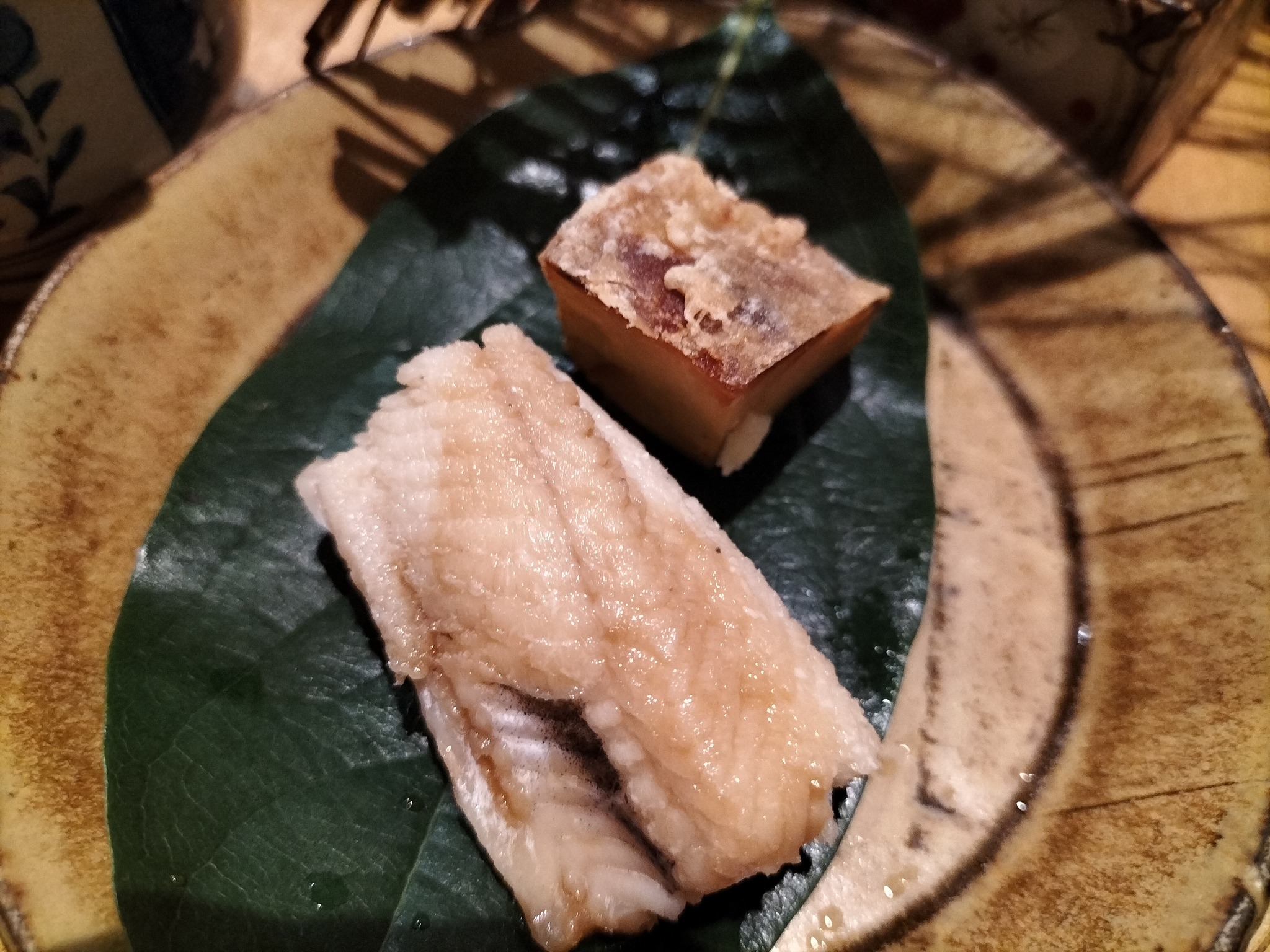 伊勢神泉の夕食の穴子棒寿司
