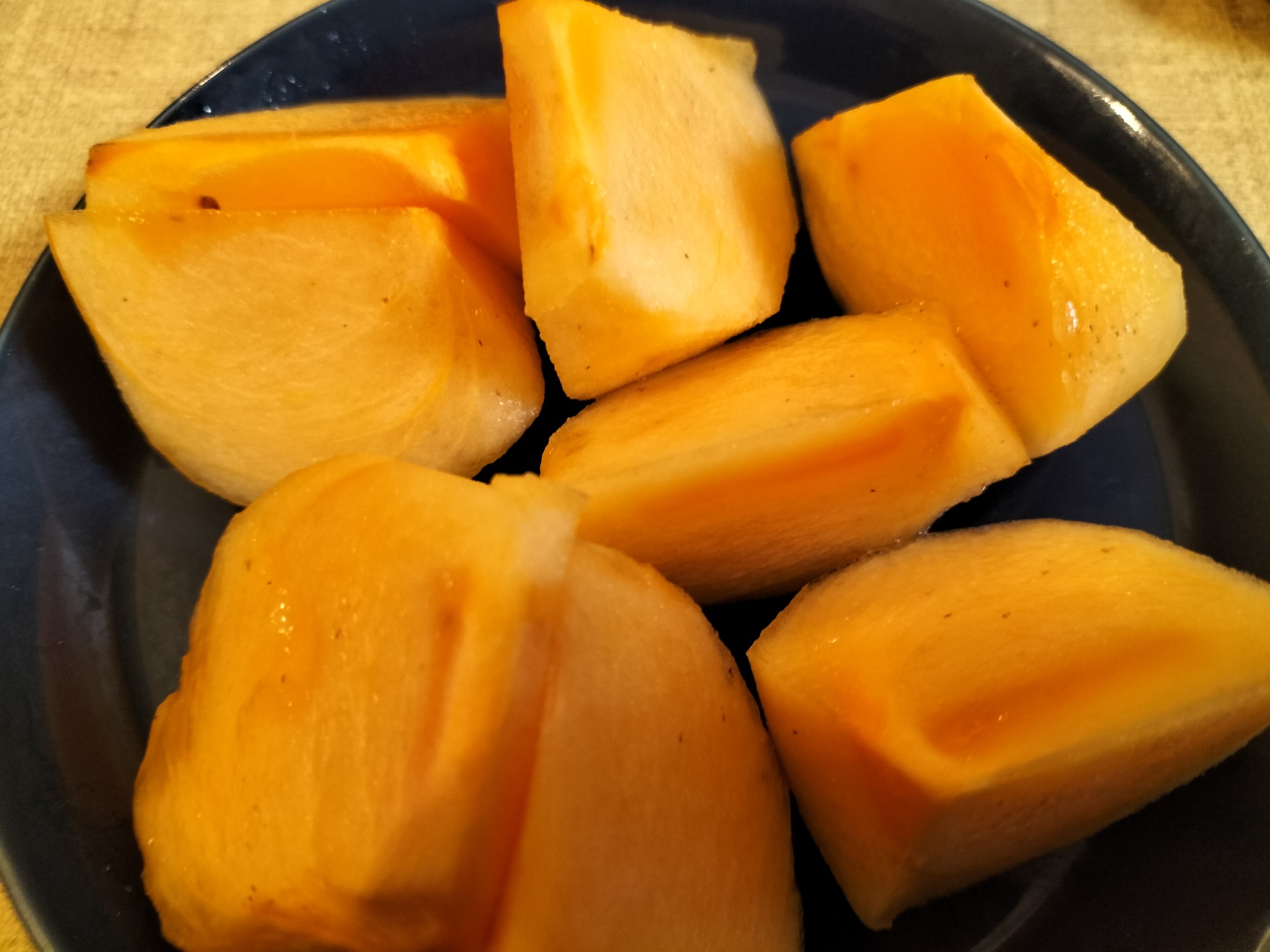 刺身メインの献立の柿