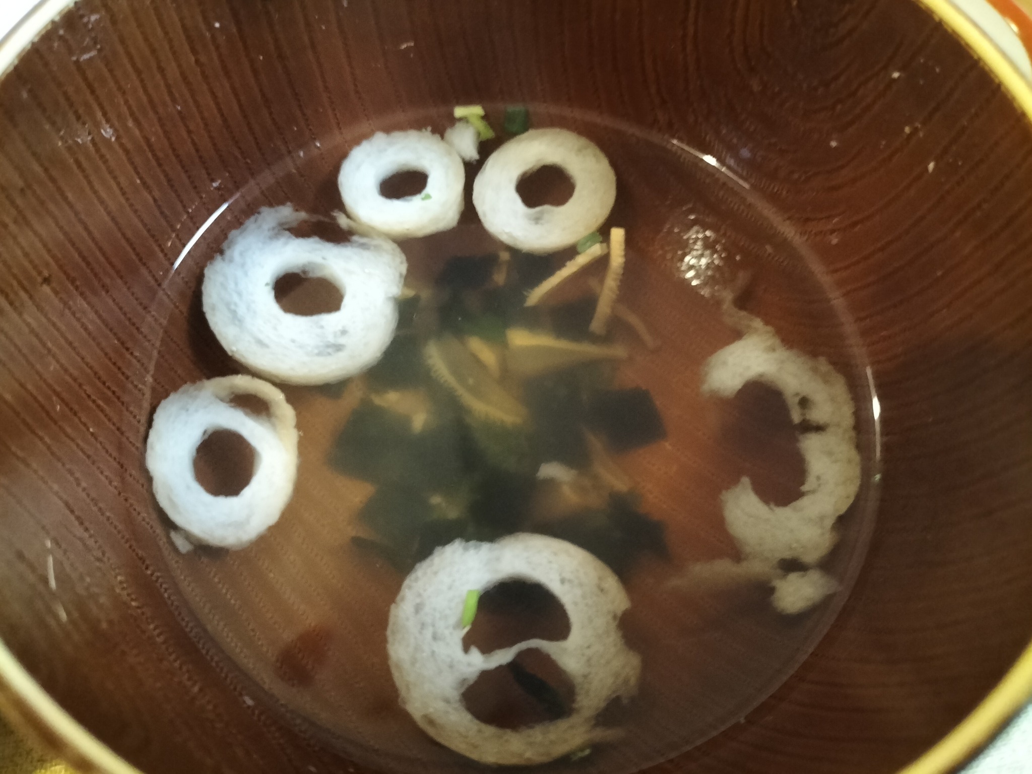 刺身メインの献立のお吸い物