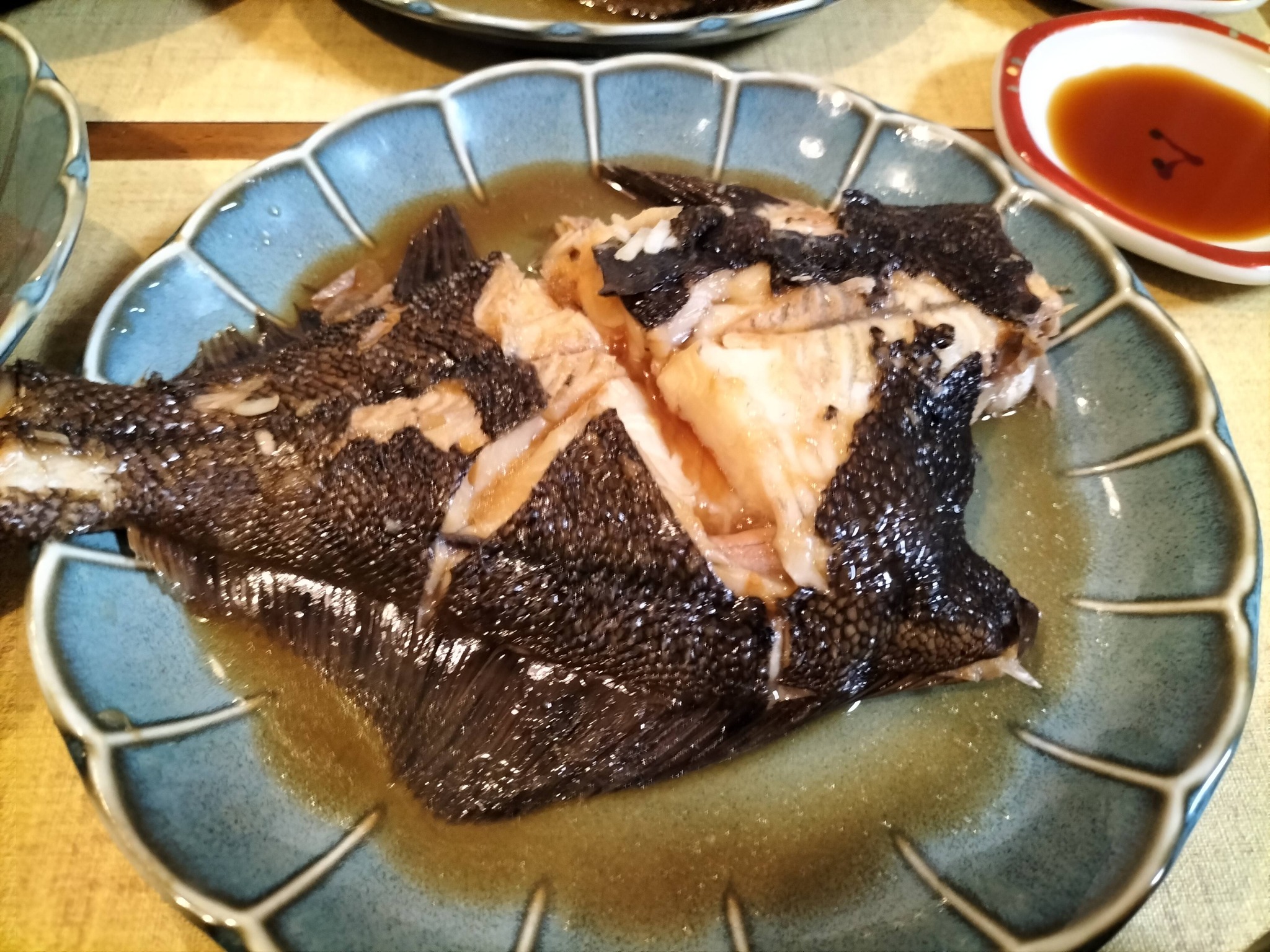 メインのカレイの煮つけ