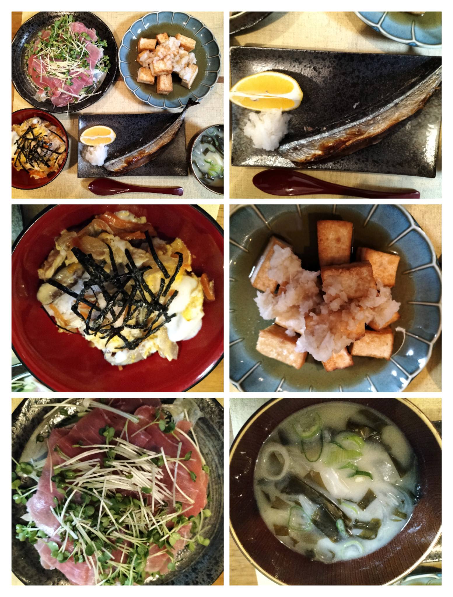 今日の親子丼の献立の一覧 