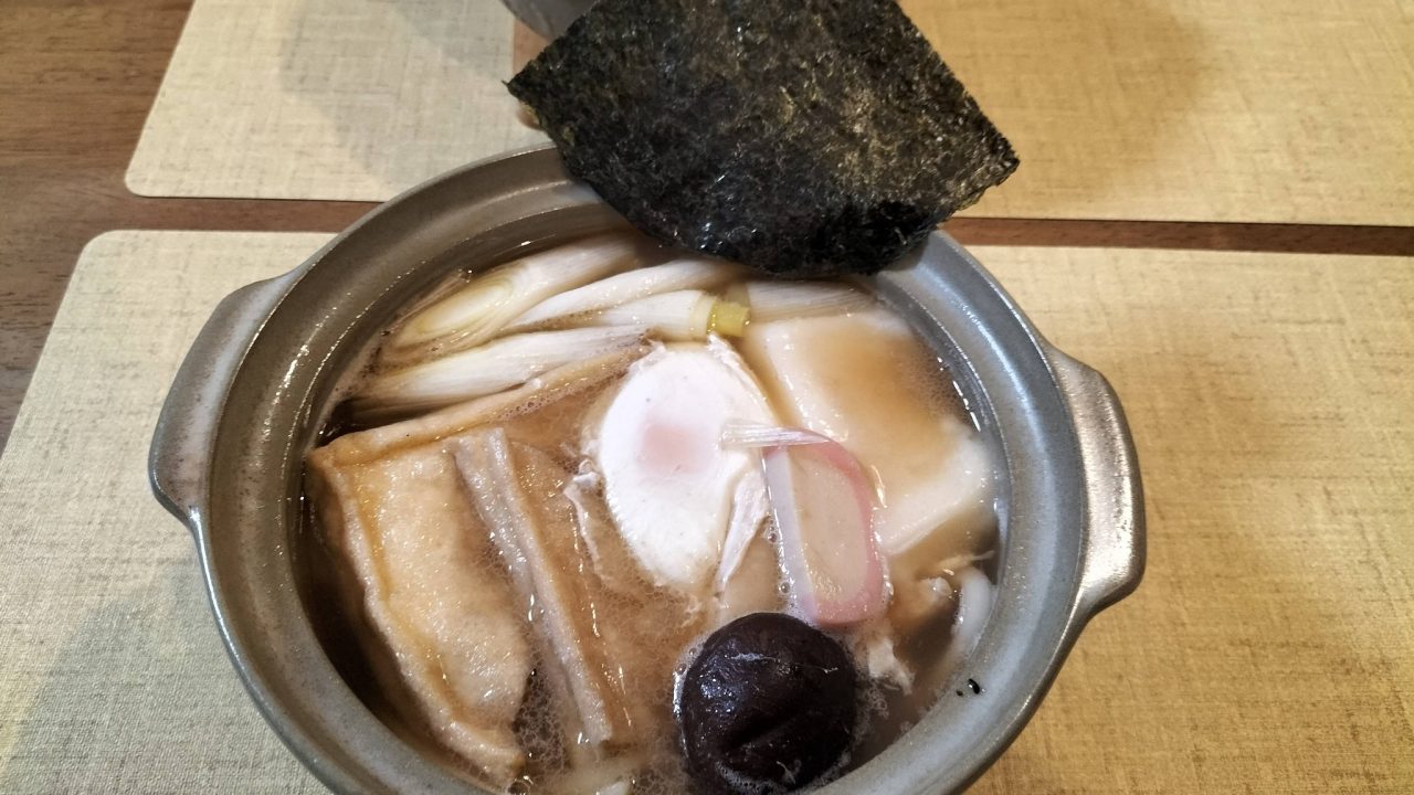 完成した鍋焼きうどん