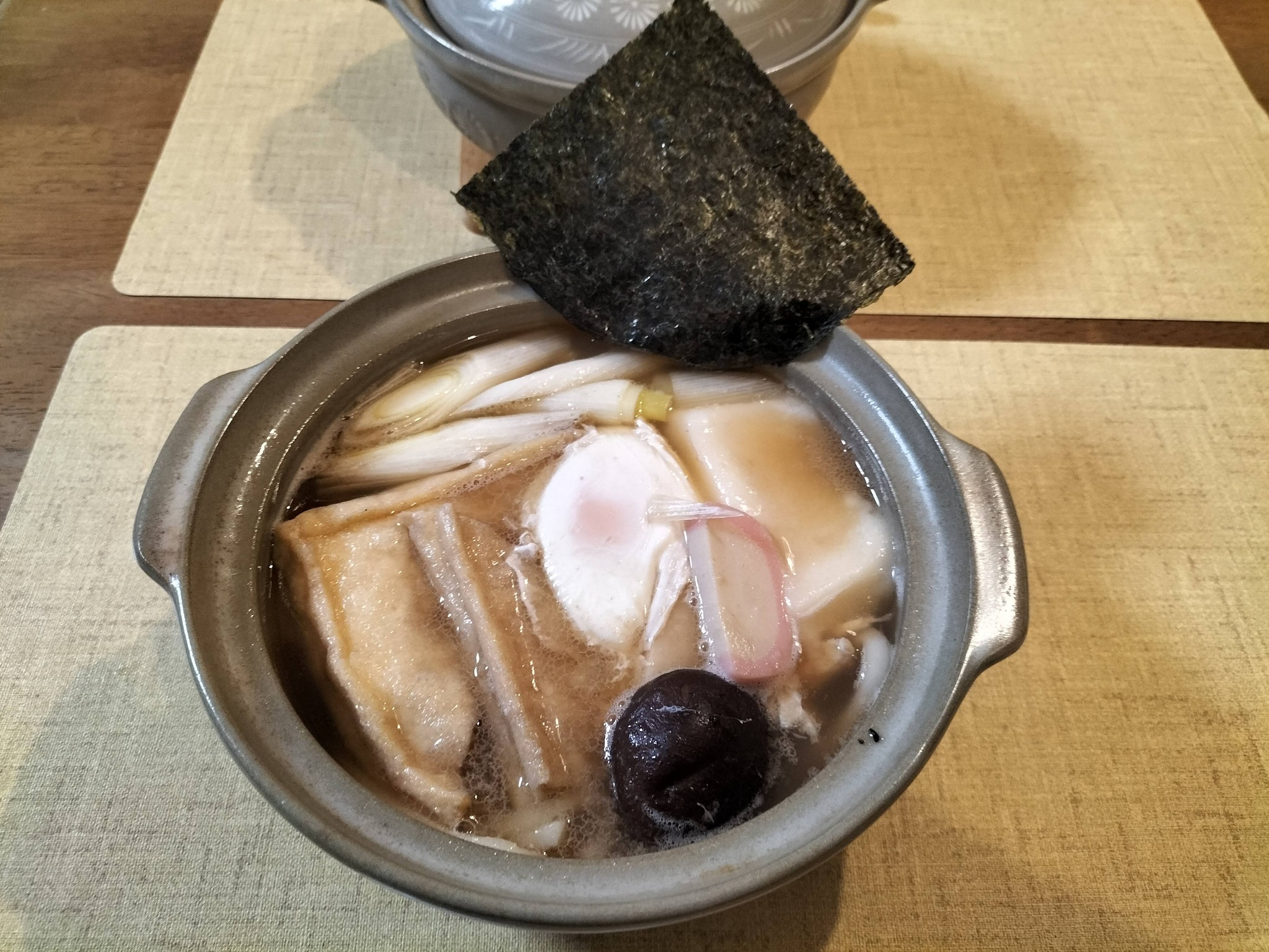 完成した鍋焼きうどん