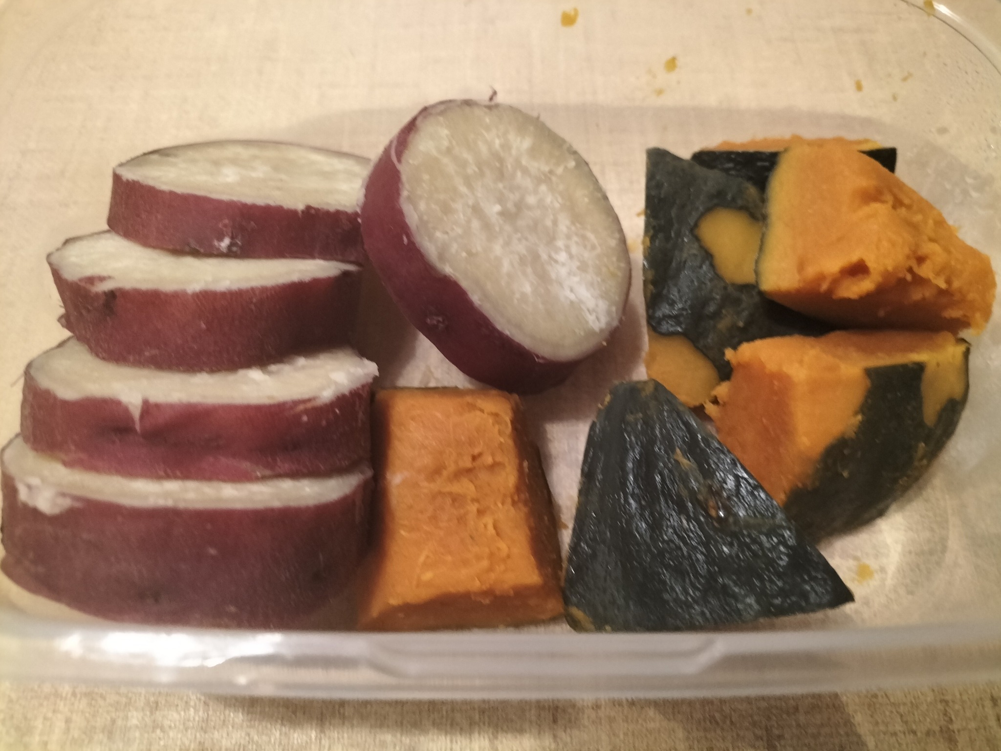 さつまいもと南瓜の煮物