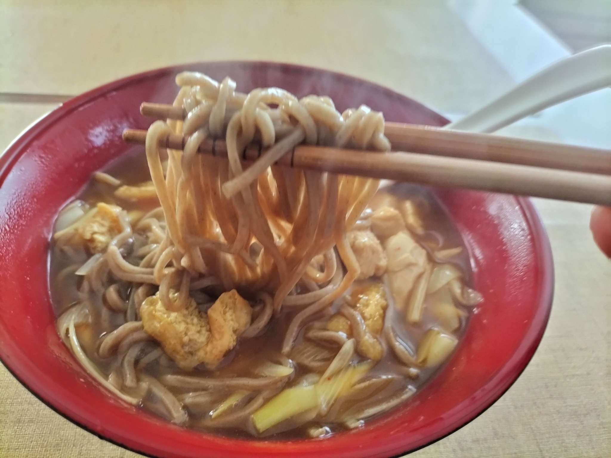 朝ご飯のカレー南蛮蕎麦２