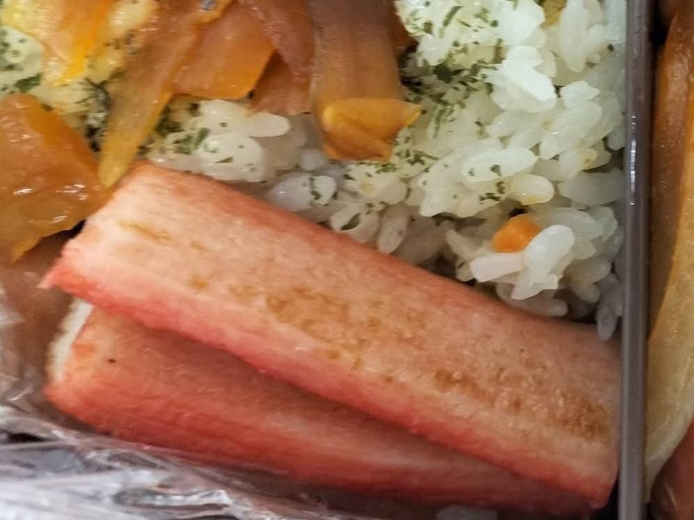 今日の弁当のピラフ