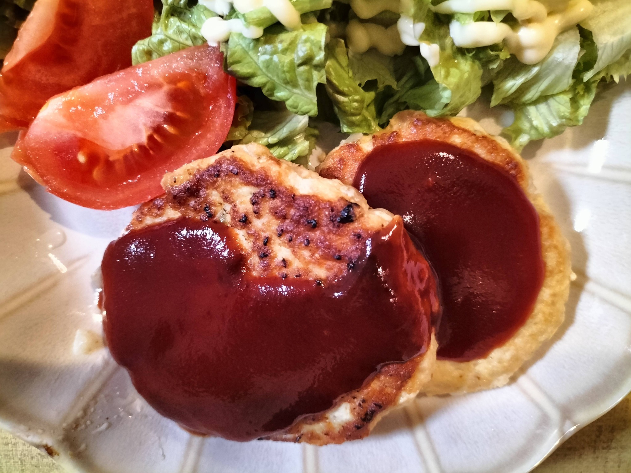 豆腐ハンバーグの付け合わせの野菜