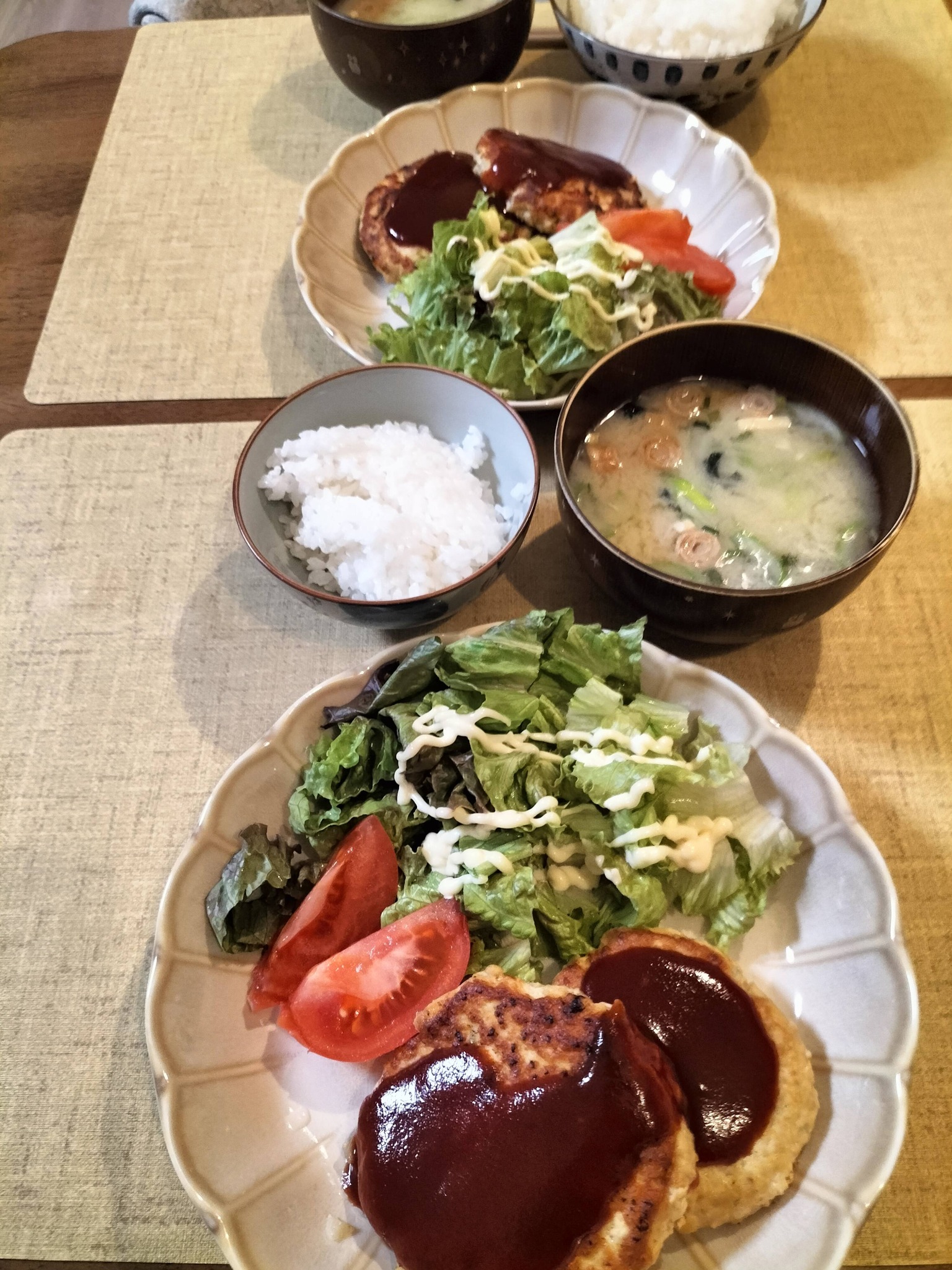 50代夫婦のための豆腐ハンバーグ献立