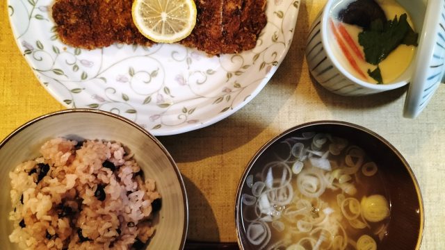 とんかつの献立