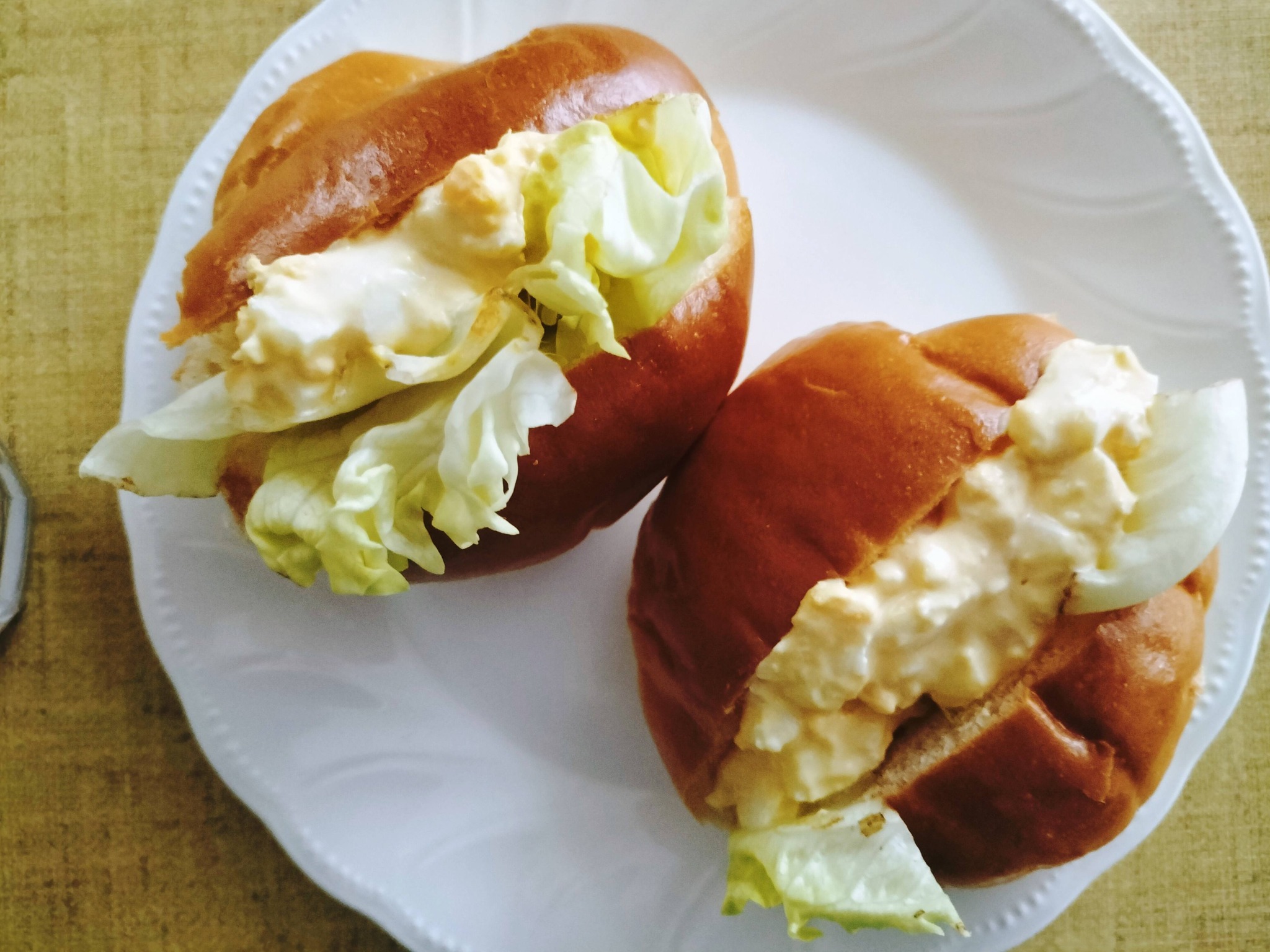 朝ごはんの卵サンドパン