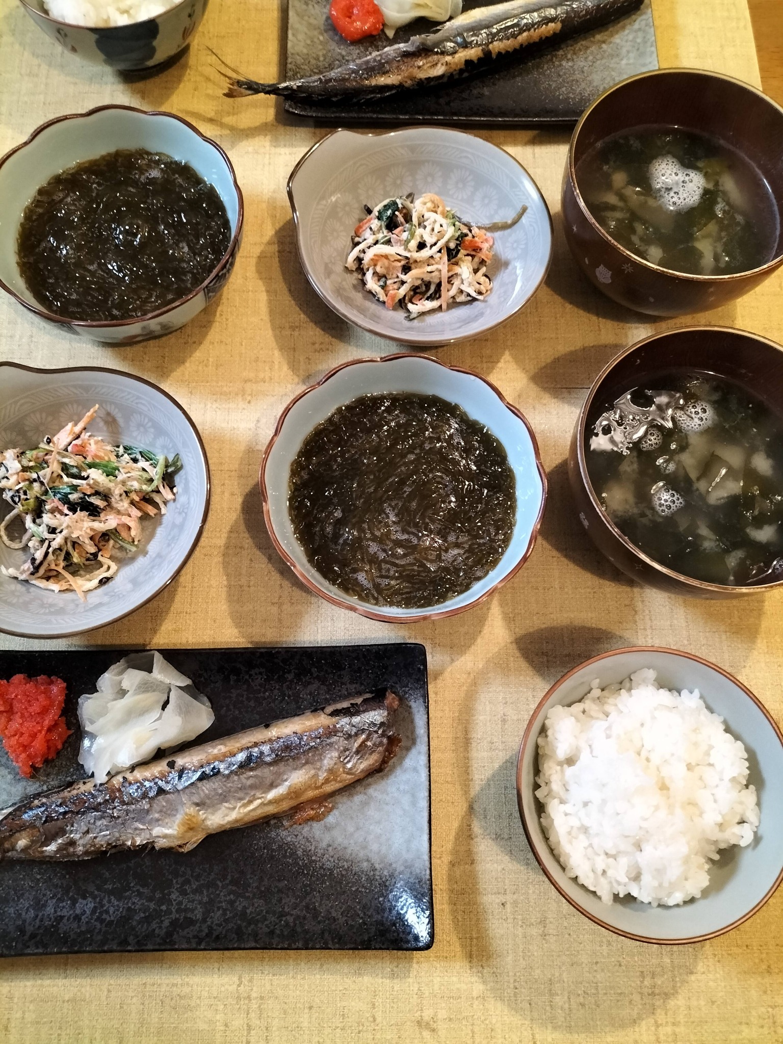 焼き魚献立：夕食の一覧