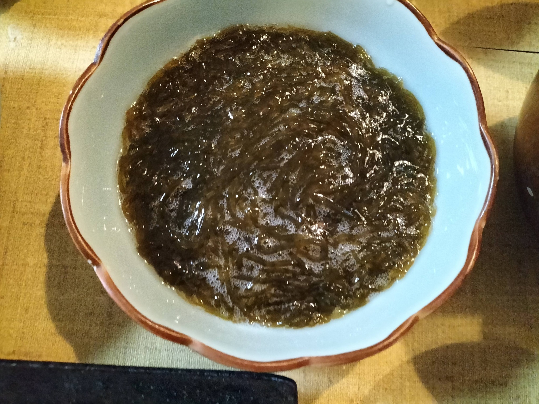 焼き魚献立：夕食のもずく