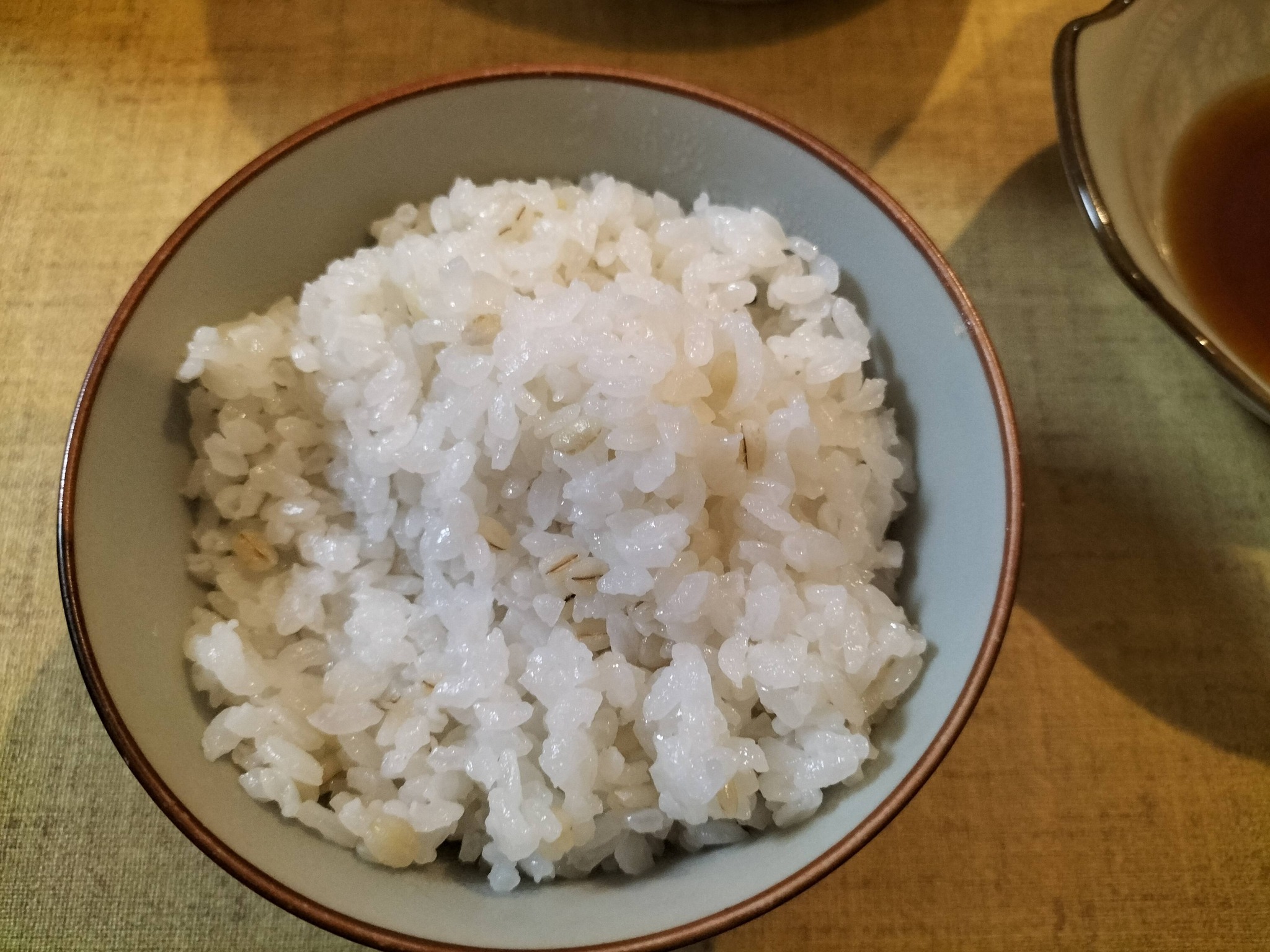 カレイのから揚げの献立：白ご飯
