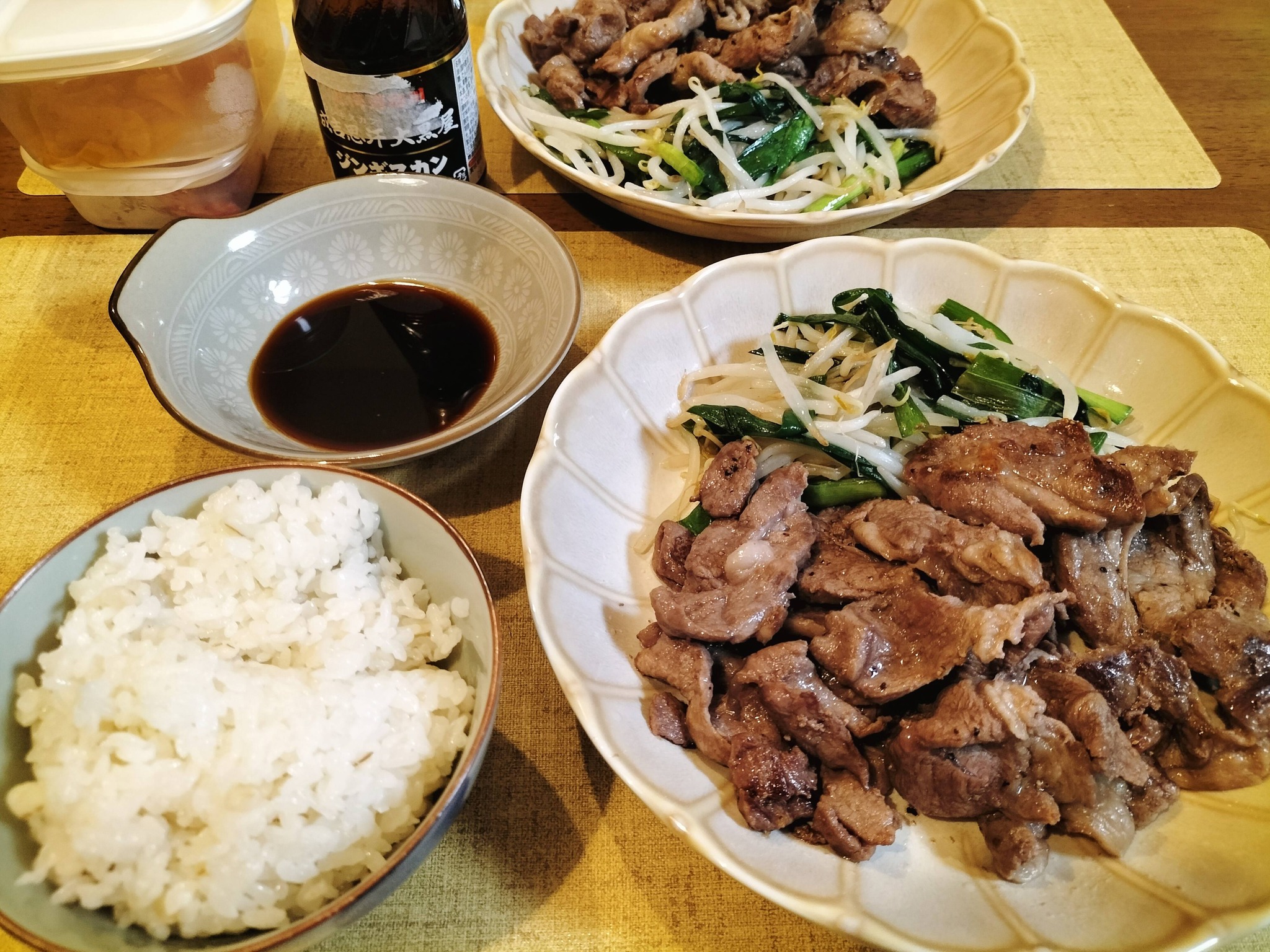 ジンギスカンの夕食2