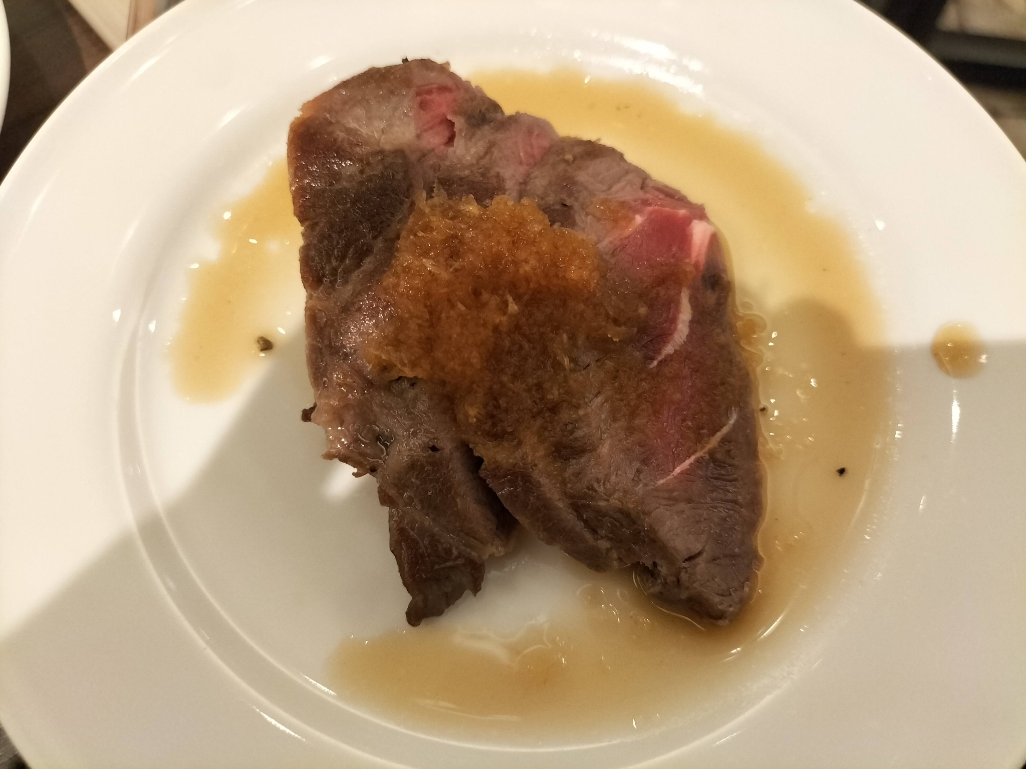 定山渓万世閣ホテルミリオーネ：夕食のエイジングビーフステーキ