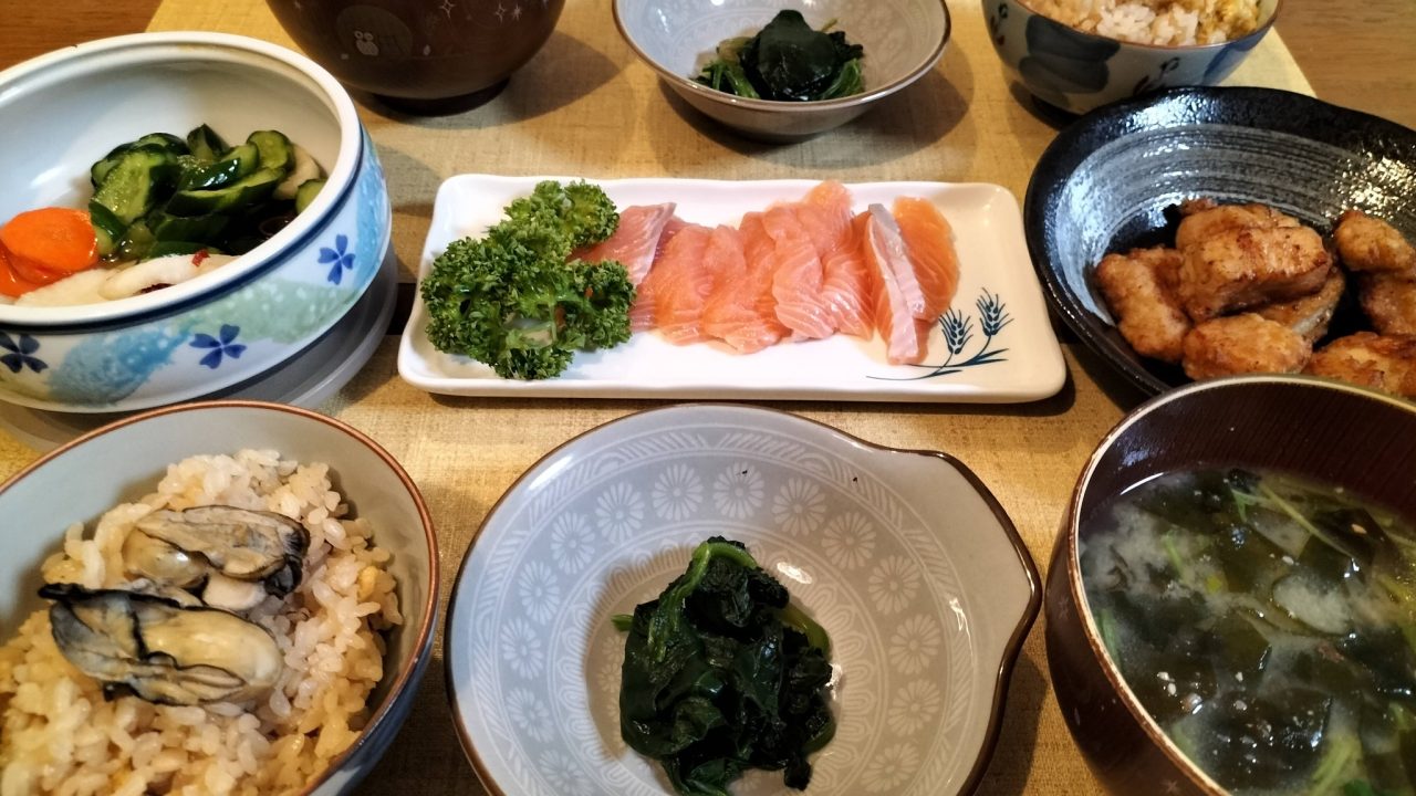 刺身と栄養たっぷりの献立2