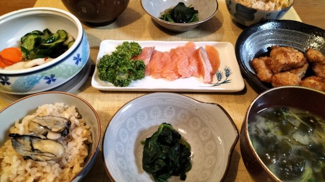 刺身と栄養たっぷりの献立2