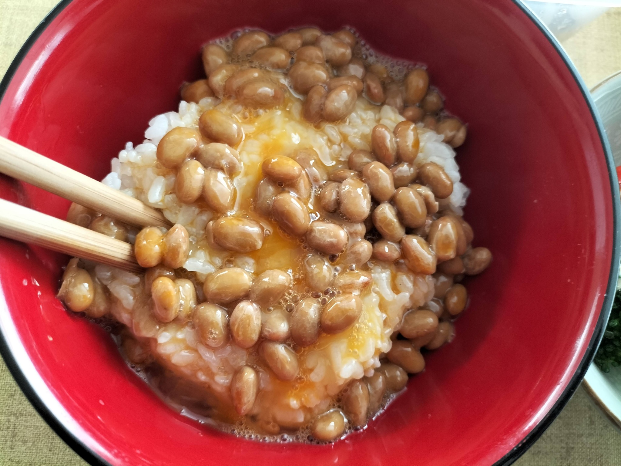 朝ごはんメニュー：納豆ご飯