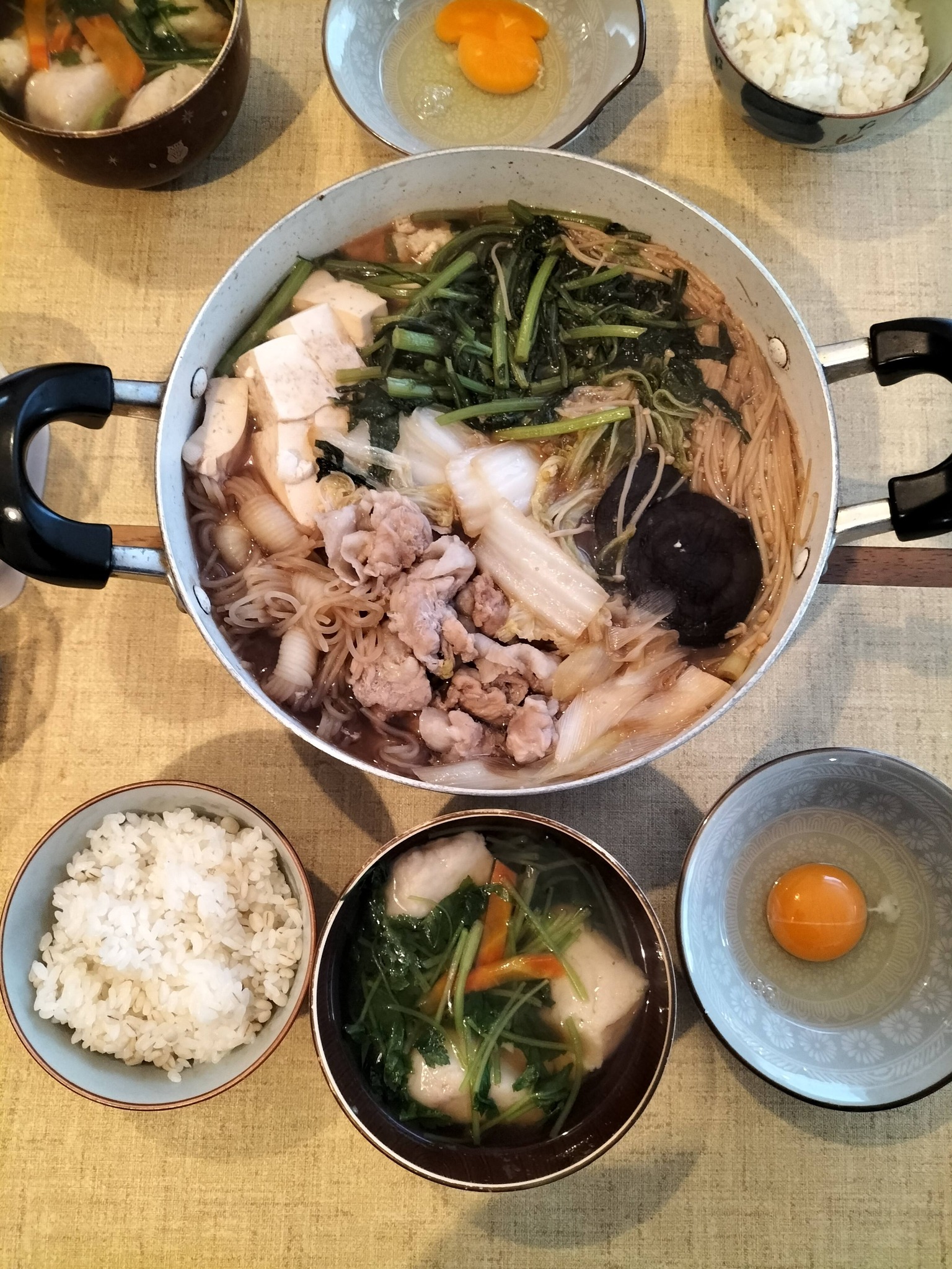 北海道のすき焼き献立１