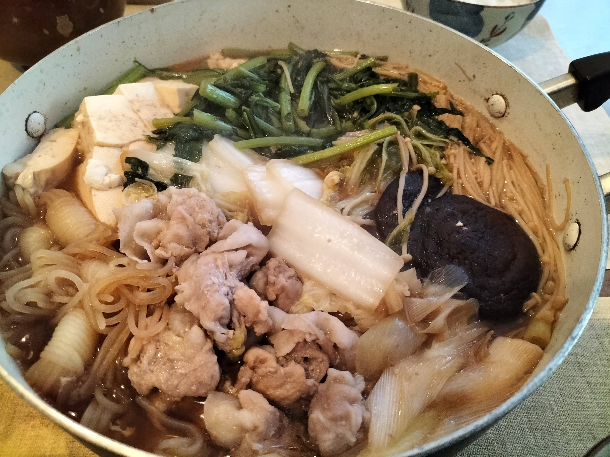 北海道のすき焼き献立：メインのすき焼き