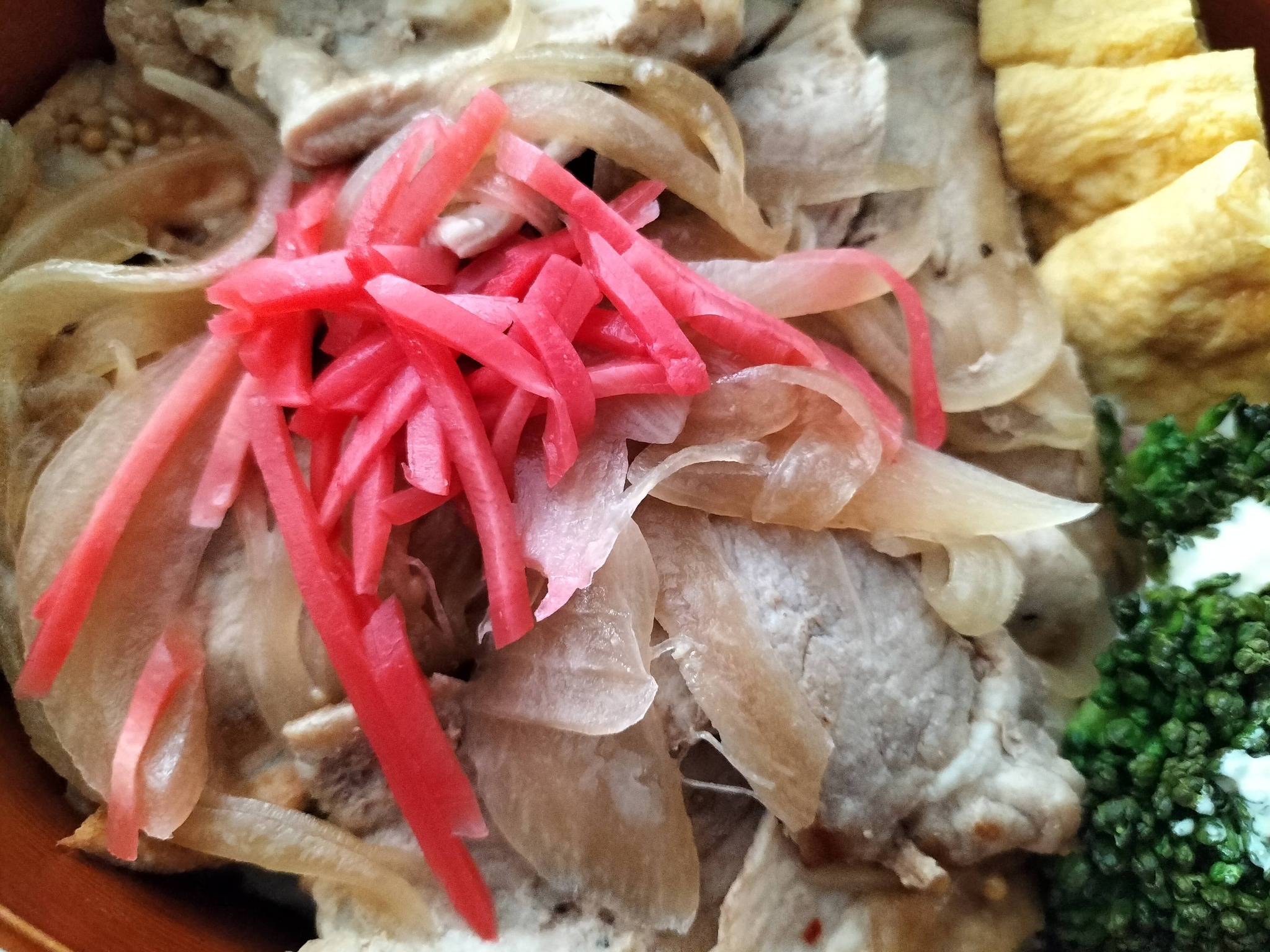 簡単豚丼のお弁当：メインの豚丼