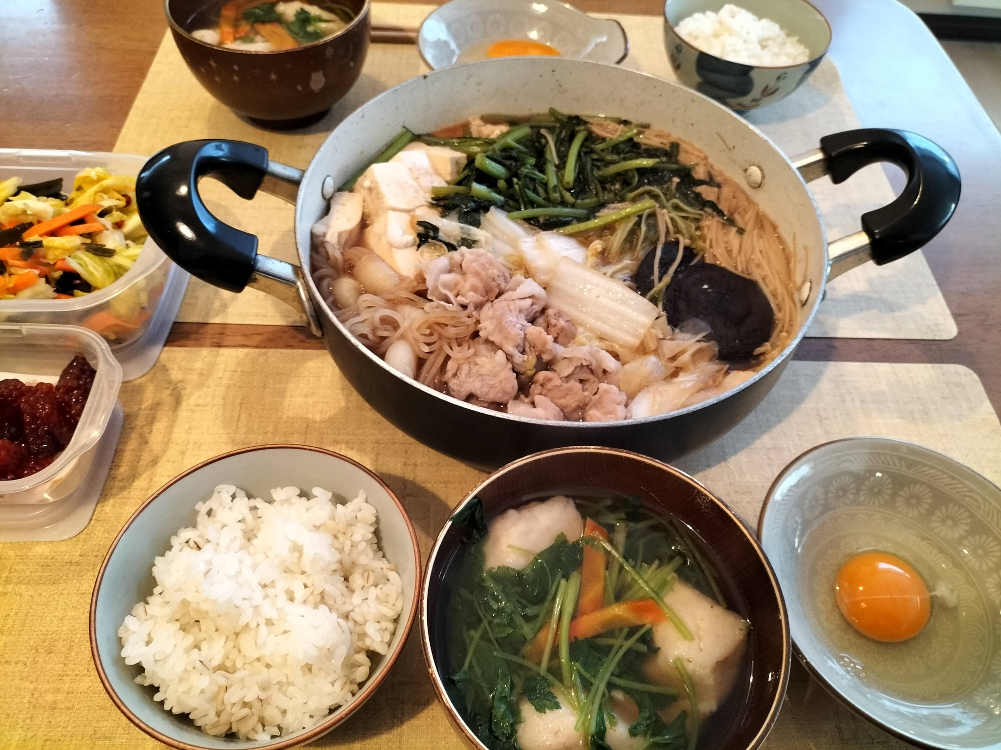 北海道のすき焼き献立２