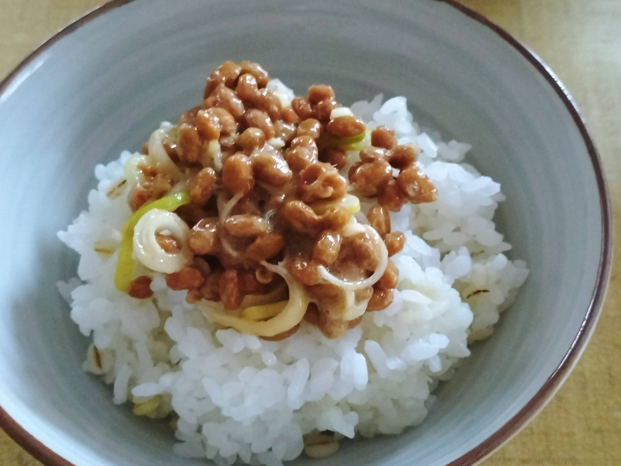 朝ごはん：納豆ごはん