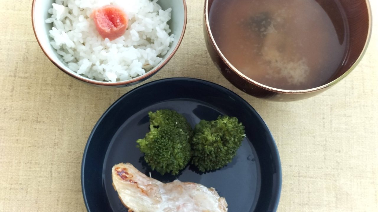 今日の和食メインの朝ごはん