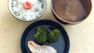 今日の和食メインの朝ごはん